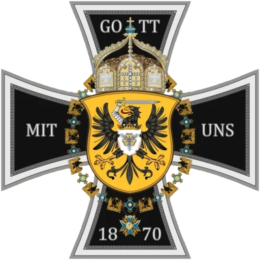 gott mit uns, goth massachusetts institute of technology, standard del re di prussia, 1871 standard imperiale tedesco, emblema nazionale dell'impero tedesco