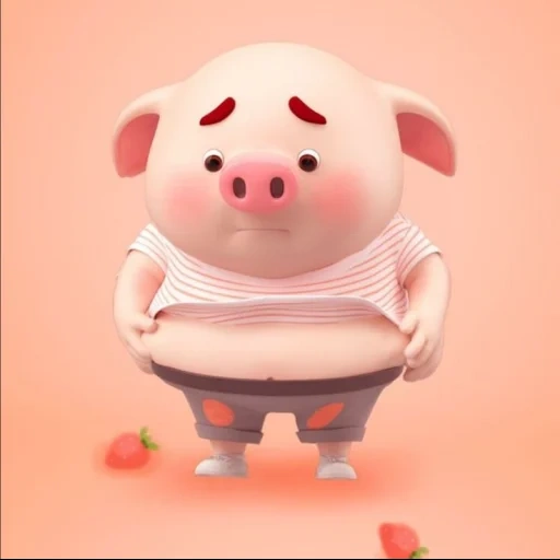 kleines schwein, schwein auf einer schwung, buen humor, schwein, glückliches schwein