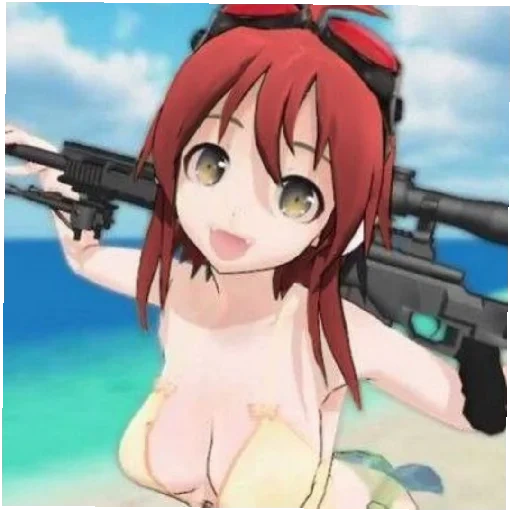 anime, anime d'armes, anime girl, anime girl, anime girl with gun