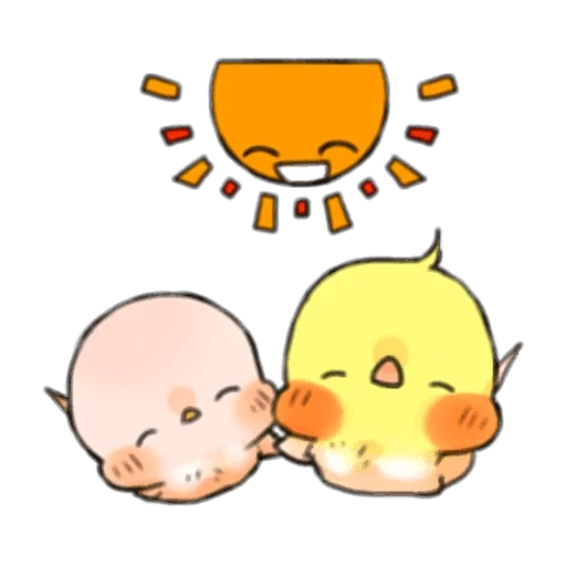 clipart, the drawings are cute, kawaii stickers, soft and cute chick, cute chickens cartoon