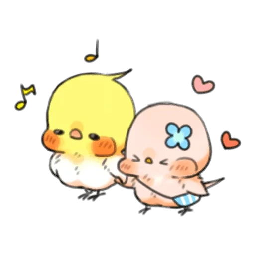 clipart, kawaii drawings, illustrations are cute, cute kawaii drawings, soft and cute chick tlgrm and cat