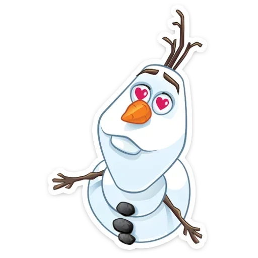 olaf, snowman olaf, olaf del cuore freddo
