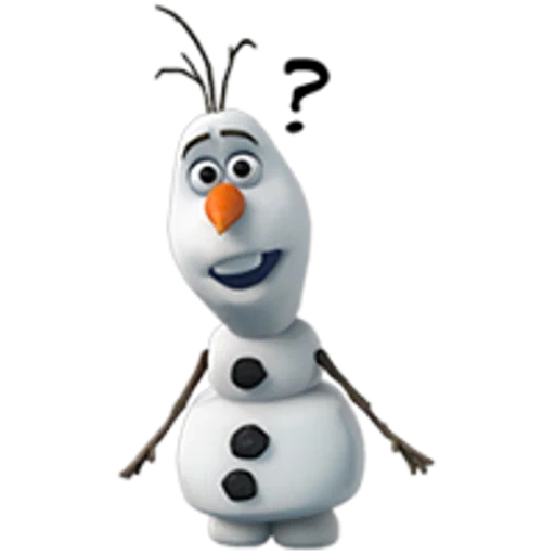 olaf, frozen olaf, snowman olaf, emosi olaf snowman, olaf sedih dengan latar belakang putih
