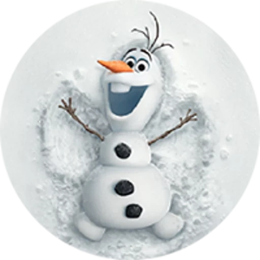 olaf sneiju, olaf frozen, circular olaf, snowman olaf, hombre de nieve de corazón frío