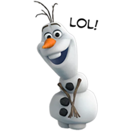 olaf, frozen olaf, olaf snowman, olaf white background, cold-hearted olaf
