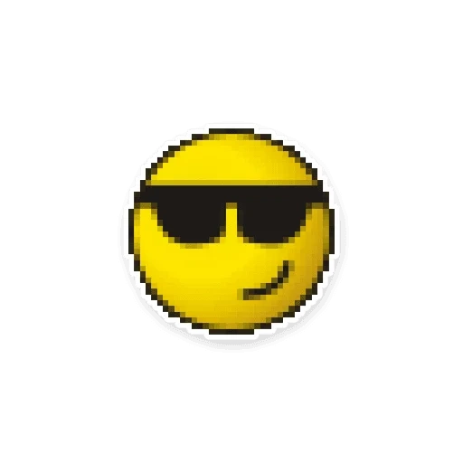 smiley, smile 2d, smiley is cool, smiley with glasses, the coolest emoticons
