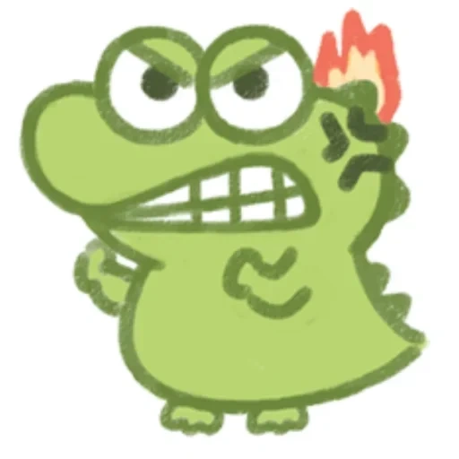 human, child, swampi is angry, crocodile sticker