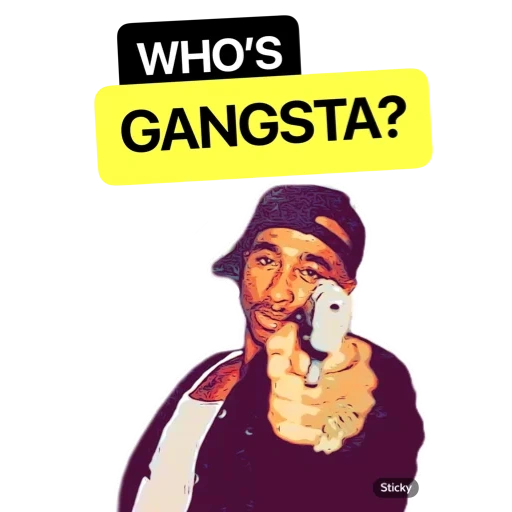 paquete, captura de pantalla, soy gangsta