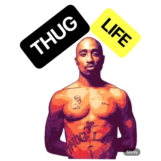 tupac shakur, 2pac weiß t shirt, tupak ohne t shirt, tupak mit einem weißen t shirt, t shirt mit rapper tupak