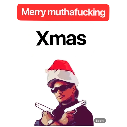 human, new year, eazy e gun, new year's rappers, a merry little christmas