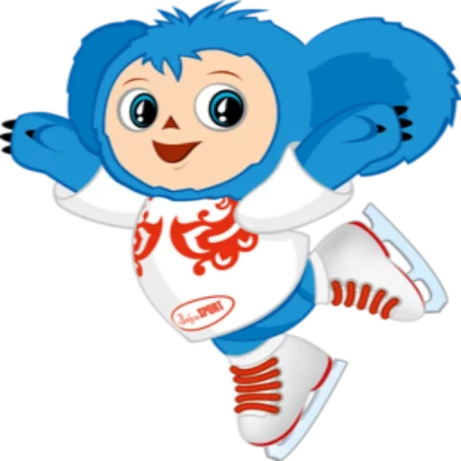 pista di ghiaccio di čeblaška, logo olimpico di čeblaška, giochi olimpici di cheburashka 2014, giochi olimpici invernali 2010 cheburashka, mascotte della squadra olimpica russa di chebrashka