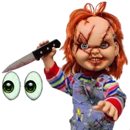 chucky, chucky doll, chucky doll with scars, not seagulls but doll chaki, doll chuck doll chaki