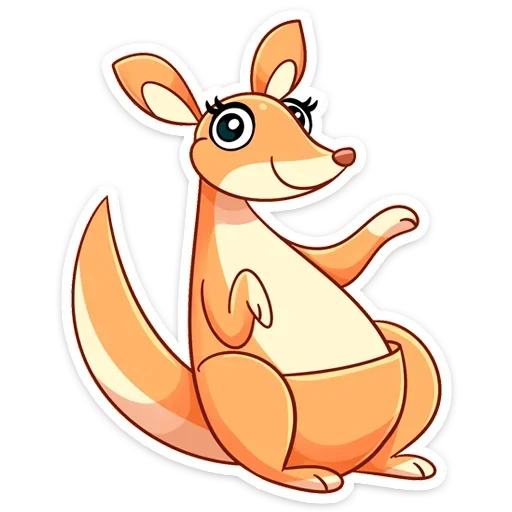 canguro, canguro olivia, caricatura de canguro