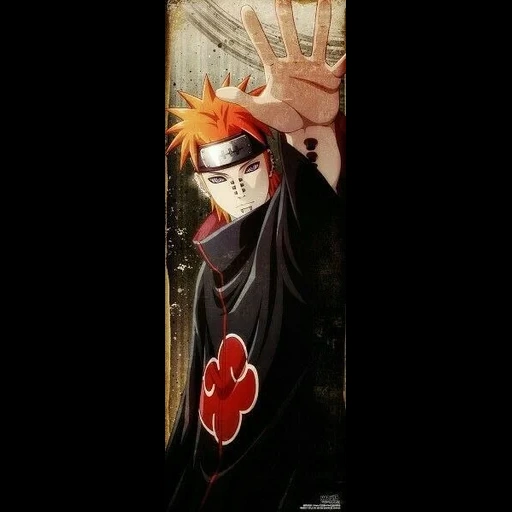 naruto, yu-cho naruto, naruto payne larga puerta, murales naruto de fuego