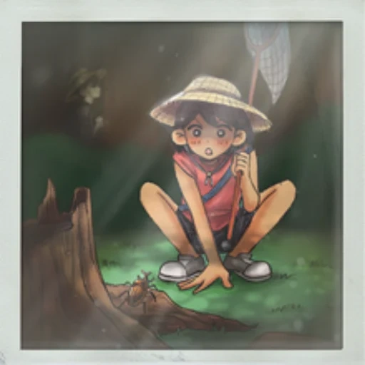 tsuyomaru1a one piece, аниме ребенок играет с жуком, album, earthbound девушки аниме, манки д луффи
