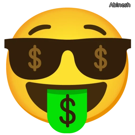 emoji, smiley dollar, smiley face combine, emoji uang mouth, piring persik ekspresi