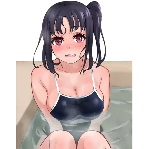 anime girl, anime girl, anime field sanitary bath