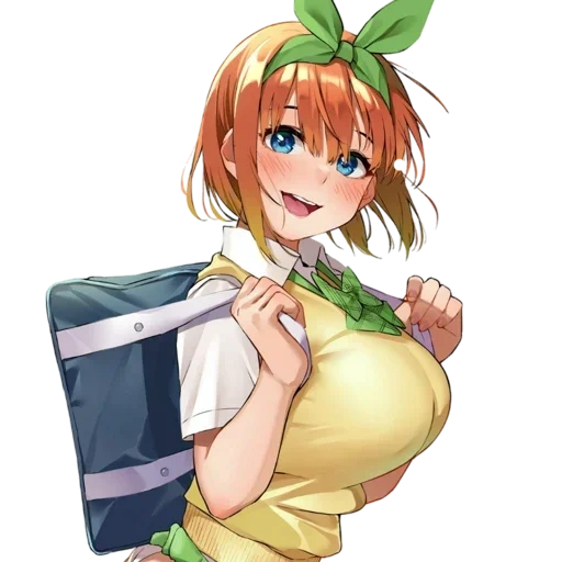 anime art, anime art, yotsuba nakano, the heroine of the anime, anime girls