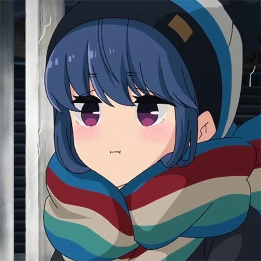 anime, shimarin, karakter anime, anime yuru camp, shima rin yuru camp fanart