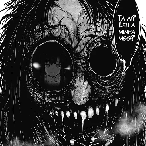 figura, manga de terror, manga de terror, mieruko-chan, caricatura de youkenin enbam