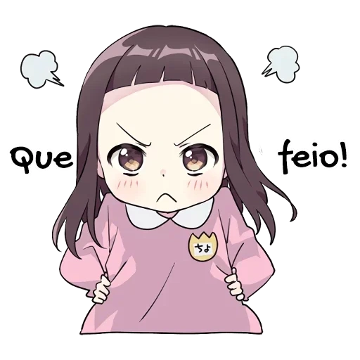 chibi, figura, menina anime, menina, foto de figura de parede vermelha fofa