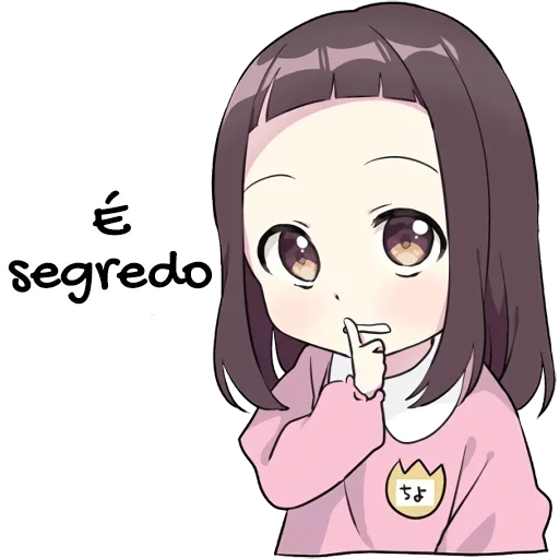 chibi, animação, menina, menina, padrão de anime bonito