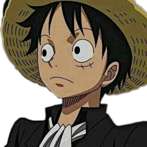 luffy, luffy sedang makan, luffy one piece, mengji d luffy icon, fan pis luffy berpikir