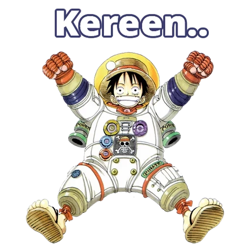 text, ruffy one piece, kosmischer luffy, kosmonaute ein stück, folienball astronaut