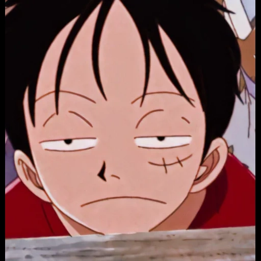 luffy, animation, luffy is drowsy, luffy wake up, little luffy cried
