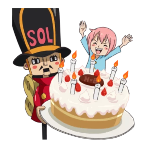 bolo de anime, imagem de anime, papel de animação, animação de imagem dr, festa de aniversário de anime