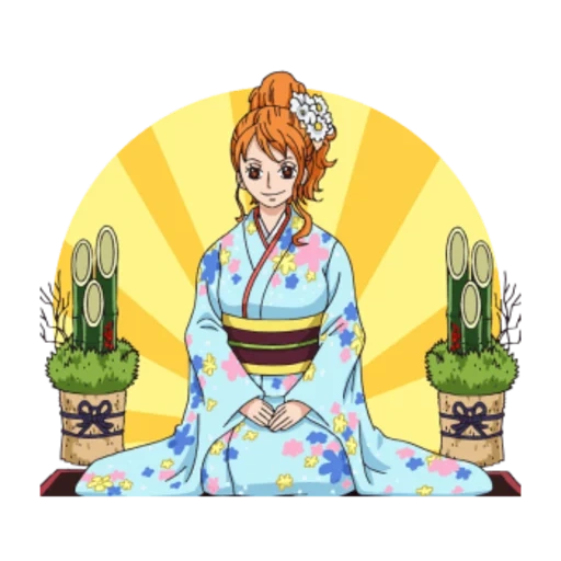 gambar anime, anime putri, karakter anime, van pis dengan kimono kami, orihima inoue kimono