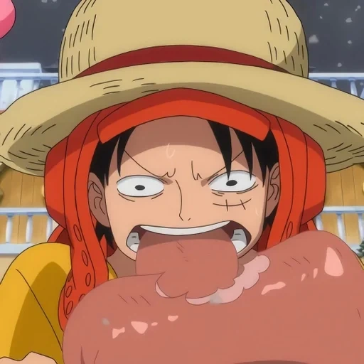 luffy, daging luffy, wajah luffy, manki de luffy, film one piece z luffy