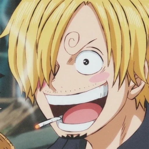 sanji, satu potong, sanji one piece, sanji tersenyum, sanji van pis vano