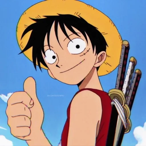 ruffy, manki d luffy, ruffy 1 serie, anime one piece, ruffy zusammen goku