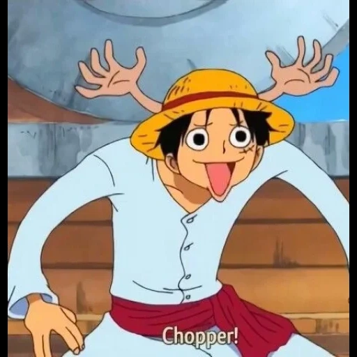 luffy, луффи чоппер, манки д луффи, luffy one piece, луффи пародирует чоппера