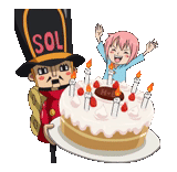 аниме торт, тортик аниме, аниме рисунки, аниме персонажи, с днем рождения аниме