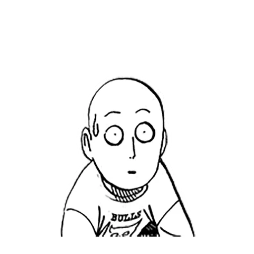 saitama memic face, vanpanchman, drawing, saitama purfigist's face, saitama ok