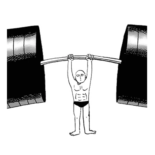 guy, illustration, the seedgist holds the bar, a person lifts