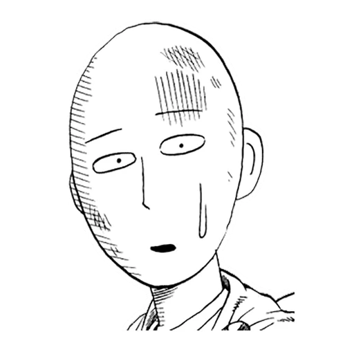 vanpanchman, vanpanchman saitama avatar, vanpanchman with a pencil, manga face, chin eggs vanapanchman