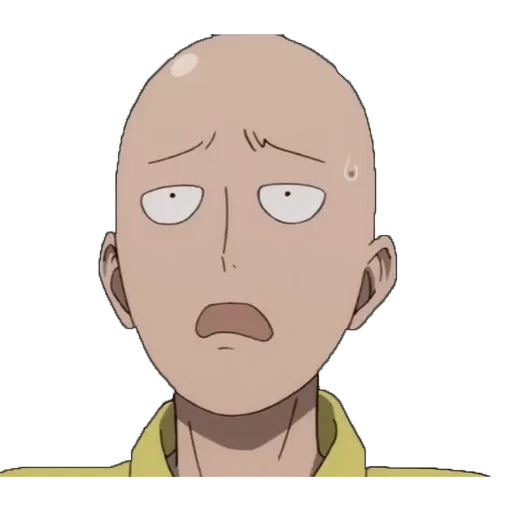 wan panch gate, glatze saitama, sieb von saitama, saitama hairdressing, glatze anime-figur