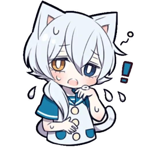 neko, quelques, shiro neko, chaton blanc