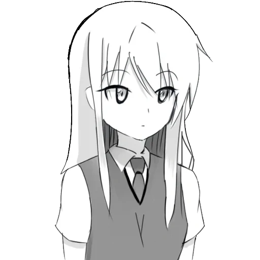 bocetos de anime, dibujos de anime, dibujo de anime, anime chan con un lápiz, agorno white faces anime