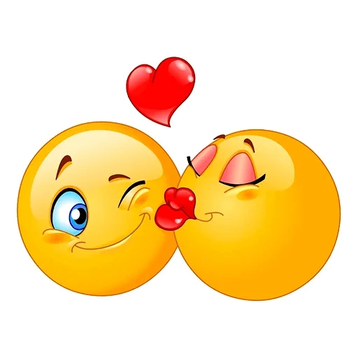 the emoticons kiss, smiley cards, i love you smiley, smiley of a beloved man, smiley love with tenderness