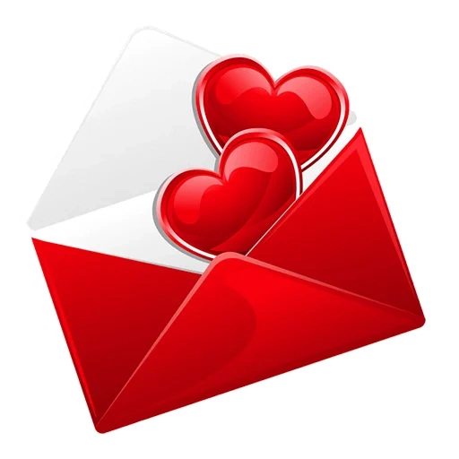 capture d'écran, saint valentin, pour le bien-aimé, enveloppe rouge, coeur valentine