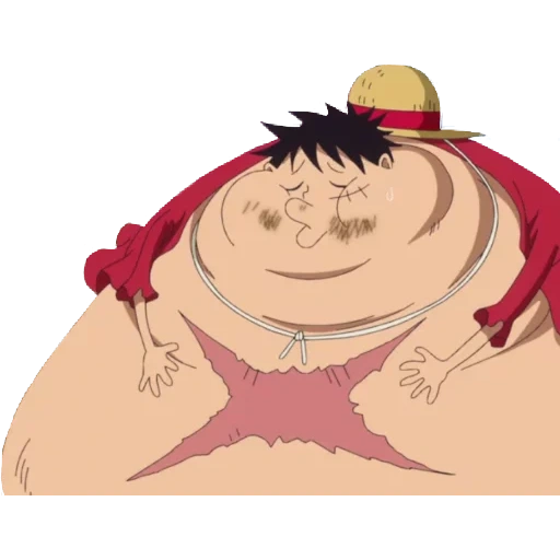 луффи сумо, аниме большие, персонажи аниме, ван пис жирный луффи, ван пис луффи толстый