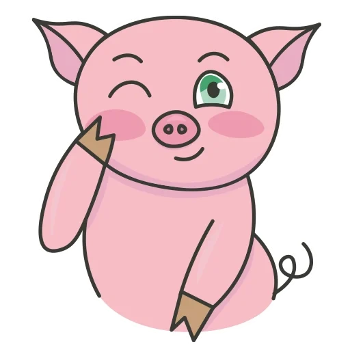 maiale, porcione, disegno di piggy, disegno di maiale, illustrazione di maiali