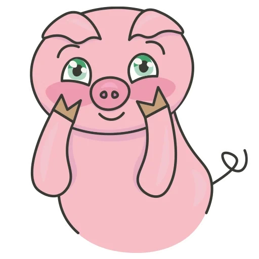 cerdo, cerdo, el cerdo es dulce, dibujo de cerdo, cerdo srisovka