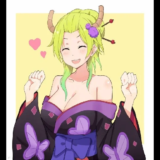 kobayashi san, ketzalcoatl kobayashi, naga pembantu kobayashi, maid dragon kobayashi san, ketzalcoatl dragon maid kobayashi kimono