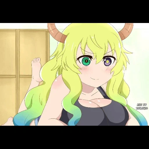 anime, naga pembantu kobayashi, maid dragon kobayashi san, ketzalcoatl dragon maid, naga pelayan kobayashi ketzalcoatl