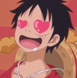 luffy, luffy meat, manki d luffy, luffy moments of anime, luffy with hearts